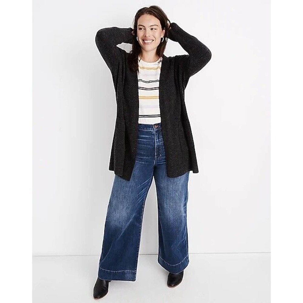 Madewell Donegal Kent Open Front Cardigan In Coziest Yarn Sweater Sz Med